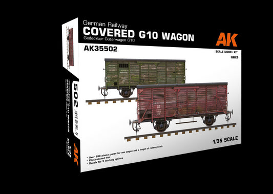German Railway Covered G10 Wagon Gedeckter Guterwagen G10 1/35 #35502 by AK Interactive