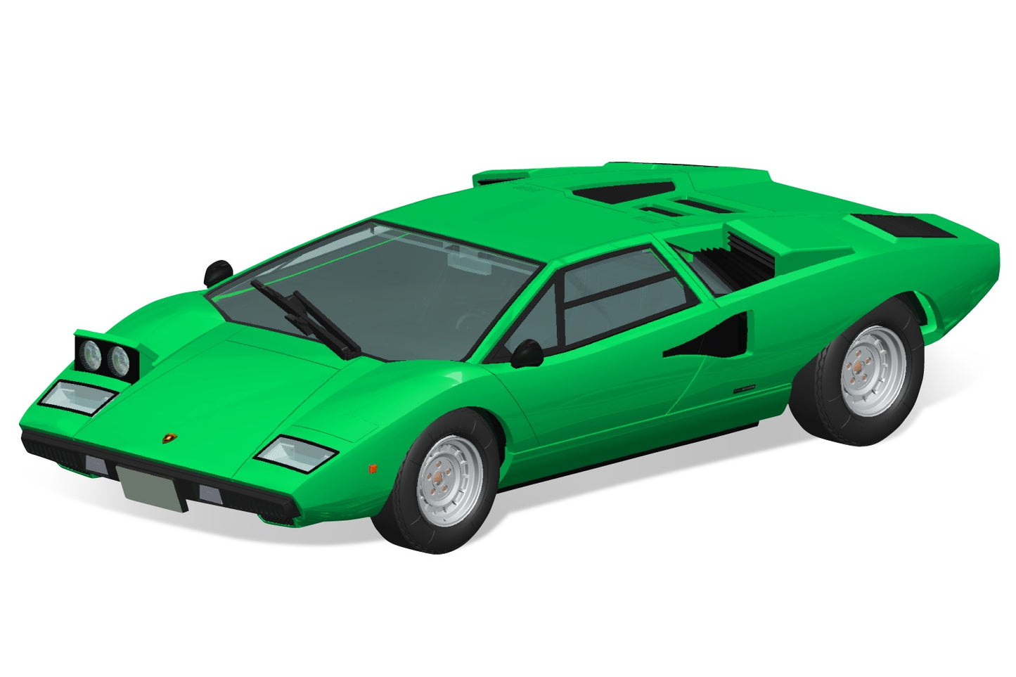 Lamborghini Countach LP400(Green) #20-D 1/32 #06536 by Aoshima