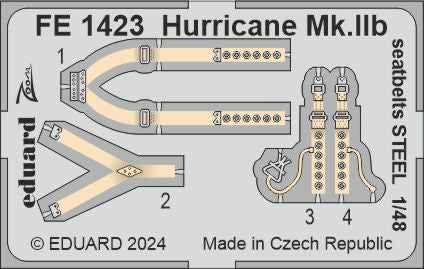 Detail Kit for Arma Hobby Hurricane Mk.IIb Seatbelts 1/48 by Eduard