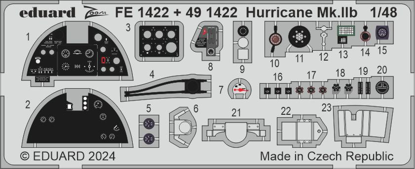 Detail Kit for Arma Hobby Hurricane Mk.IIb 1/48 by Eduard