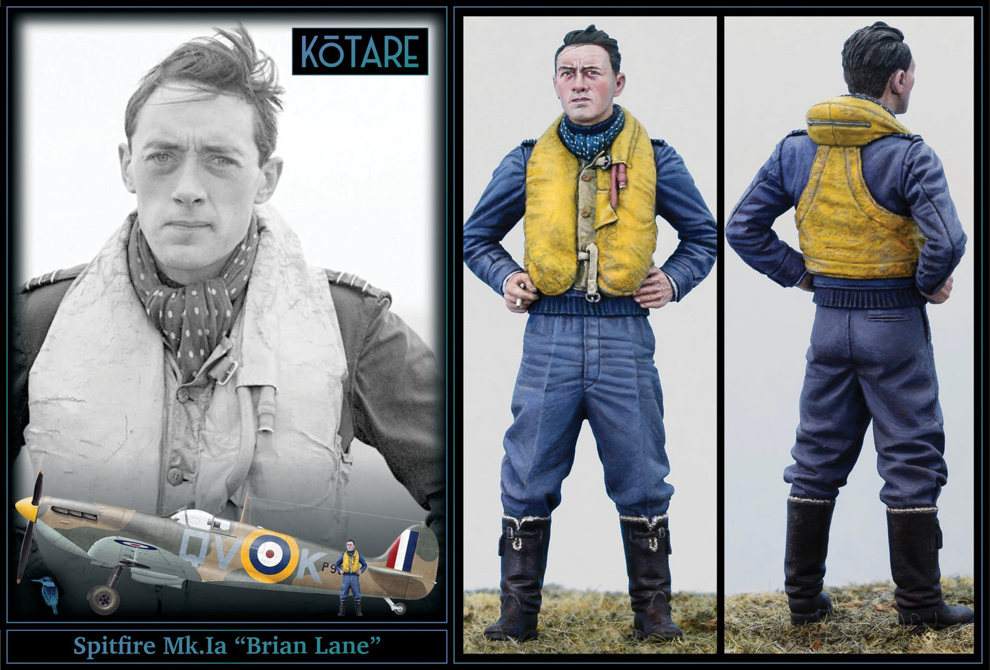 Spitfire Mk.Ia, “Brian Lane”, Aircraft Model Kit 1/32 #K32601 by Kotare