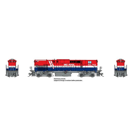 Rapido 033536 HO M420B x2 (DC/DCC/Sound): BCR - Red/White/Blue Hockey Stick: #RCL683 + #RCL685