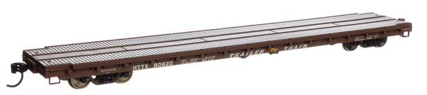 60' Pullman-Standard Flatcar - Ready to Run #5399 Trailer-Train HTTX #90820 (Heavy-duty; brown)
