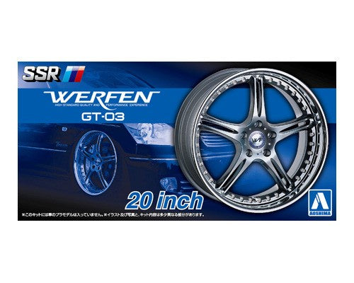 SSR WERFEN GT-03 20inch Wheel Parts 1/24 Car Accessory Model Kit #05384 by Aoshima