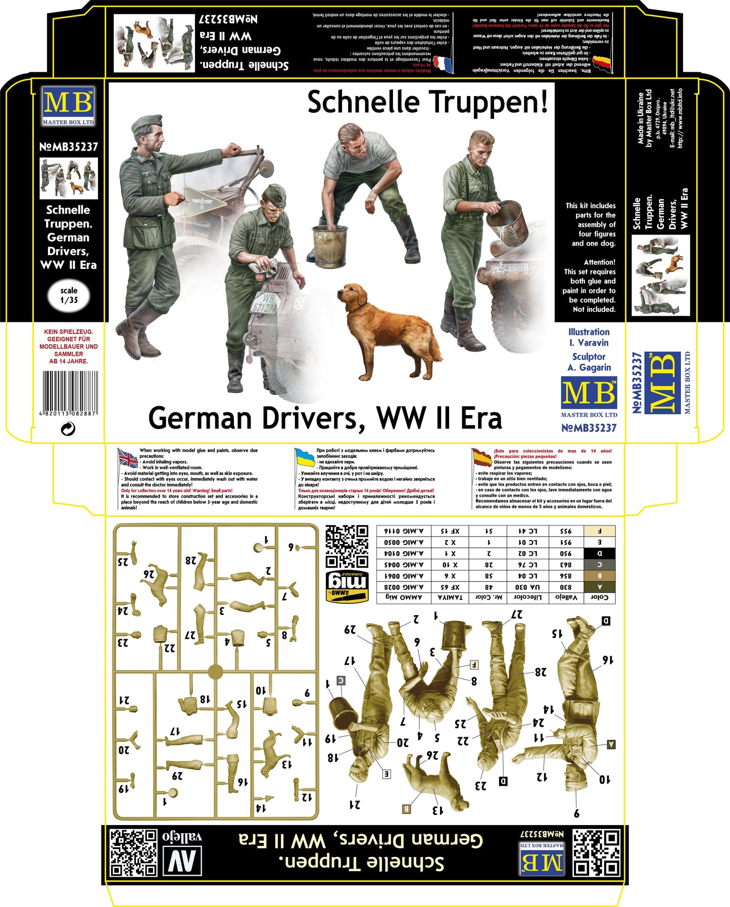 Schnelle Truppen. German Drivers, WW II Era 1/35 #35237 by Master Box