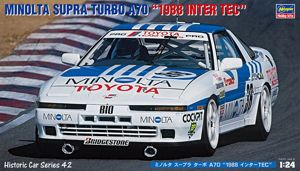 Minolta Toyota Supra Turbo A70 '1988 InterTEC' 1/24 #21142 by Hasegawa