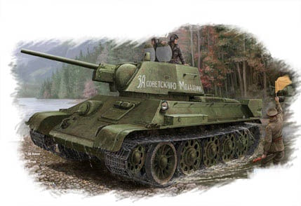 Russian T-34/76 (1943 No.112)Tank 1/48 #84808 by Hobby Boss