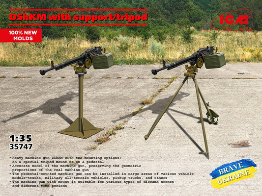 DShKM with support/tripod (100% new molds) 1/35 #35747 by ICM