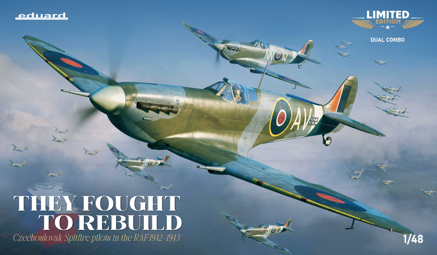 Spitfire Mk.Vb "They Fought to Rebuild" Dual Combo Limited Edition 1/48 #11180 by Eduard