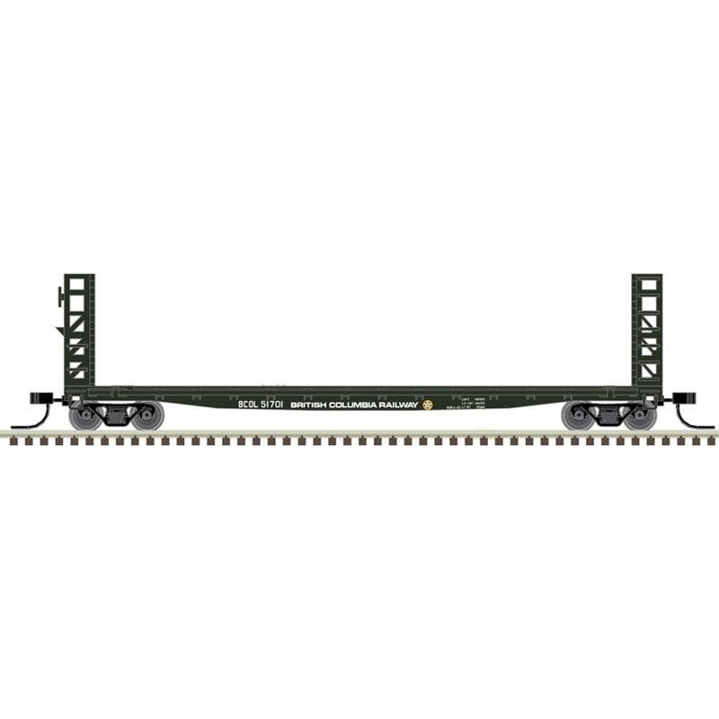 Atlas Master 50005788 N 48ft GSI Bulkhead Flatcar, BC Rail #51738