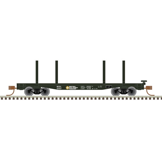 Atlas 50006279 45' Logging Flat Car British Columbia 10196 Green (N)
