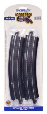Bachmann 22" Radius Curve Track - Steel (4PC)(HO)