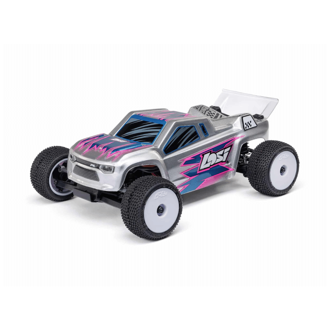 Losi Micro-T 1/28 RTR 2WD Stadium Truck (White) w/2.4GHz Radio, Battery & Charger - Assorted Colours LOS-1392