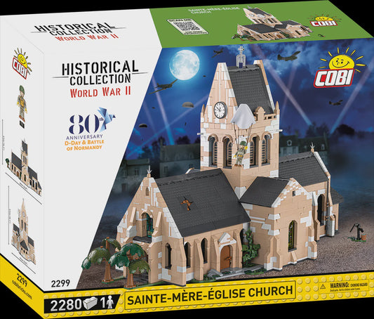 Cobi Historical Collection WWII: Church Sainte-Mere-Eglise June 6 1944  D-Day 2255 PCS