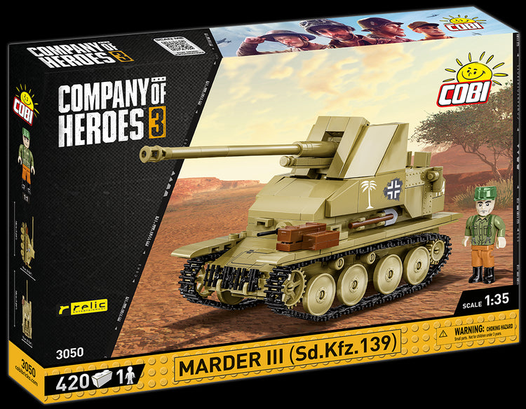 Cobi Company of Heroes 3: 3050 Marder III (Sd.Kfz. 139) Tank Destroyer 1/35 420 PCS