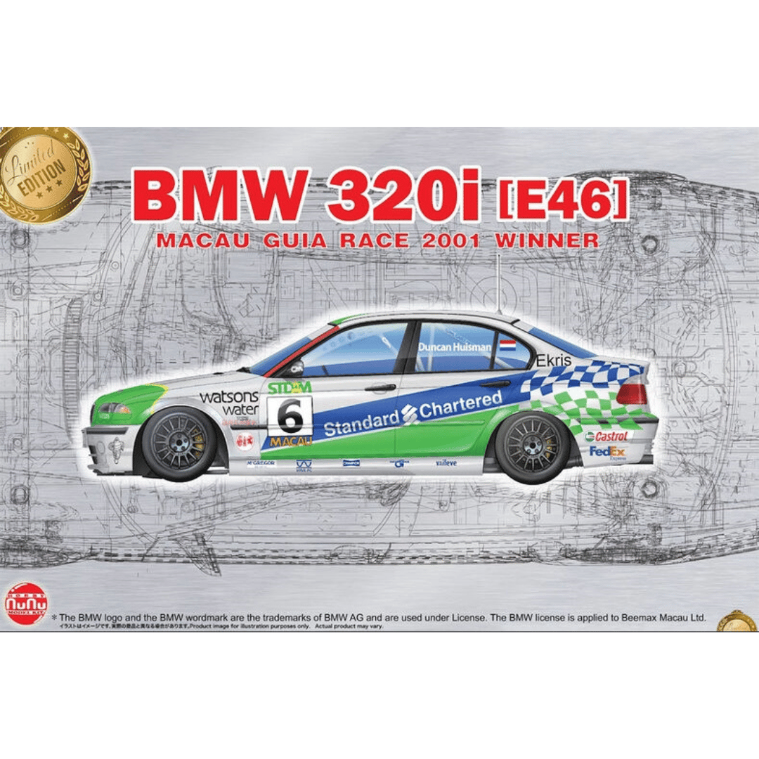 BMW 320I Super Production Macau Guia Race 2001 Winner 1/24 #PN24041 by Platz