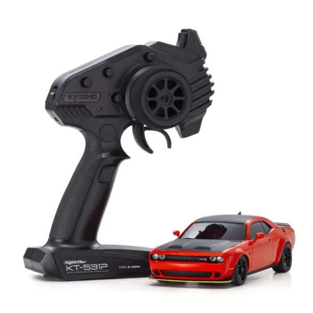 Kyosho MA-020 AWD 1/28 Mini-Z ReadySet w/Dodge Challenger SRT Hellcat w/KT-531P 2.4GHz Radio - Assorted Colours