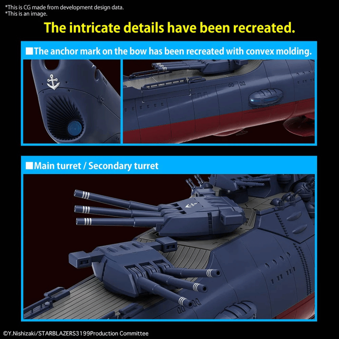 1/1000 Space Battleship Yamato 3199 Star Blazers #5067435 Space Battleship Yamato 2202 by Bandai