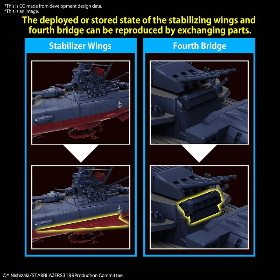 1/1000 Space Battleship Yamato 3199 Star Blazers #5067435 Space Battleship Yamato 2202 by Bandai