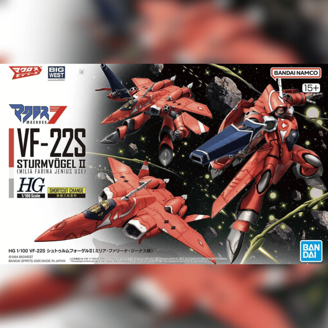 HG 1/100 VF-22S Sturmvogel II Milia Farina Jenius Use #5068324 by Bandai