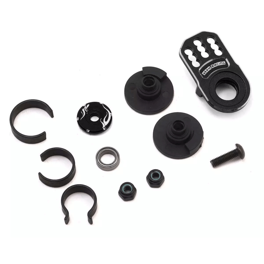 Yeah Racing Aluminum Servo Saver (Black) - YEA-YA0557BK