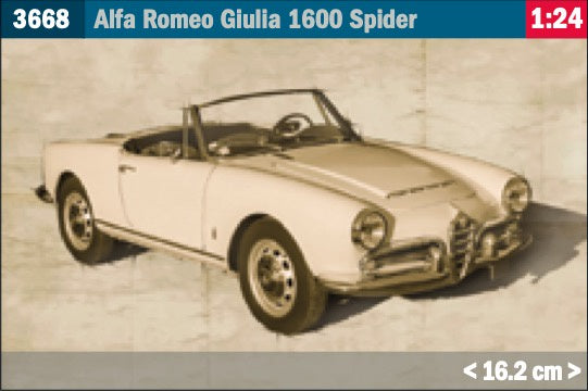Alfa Romeo Giulia1600 Spider 1/24 #3668 by Italeri