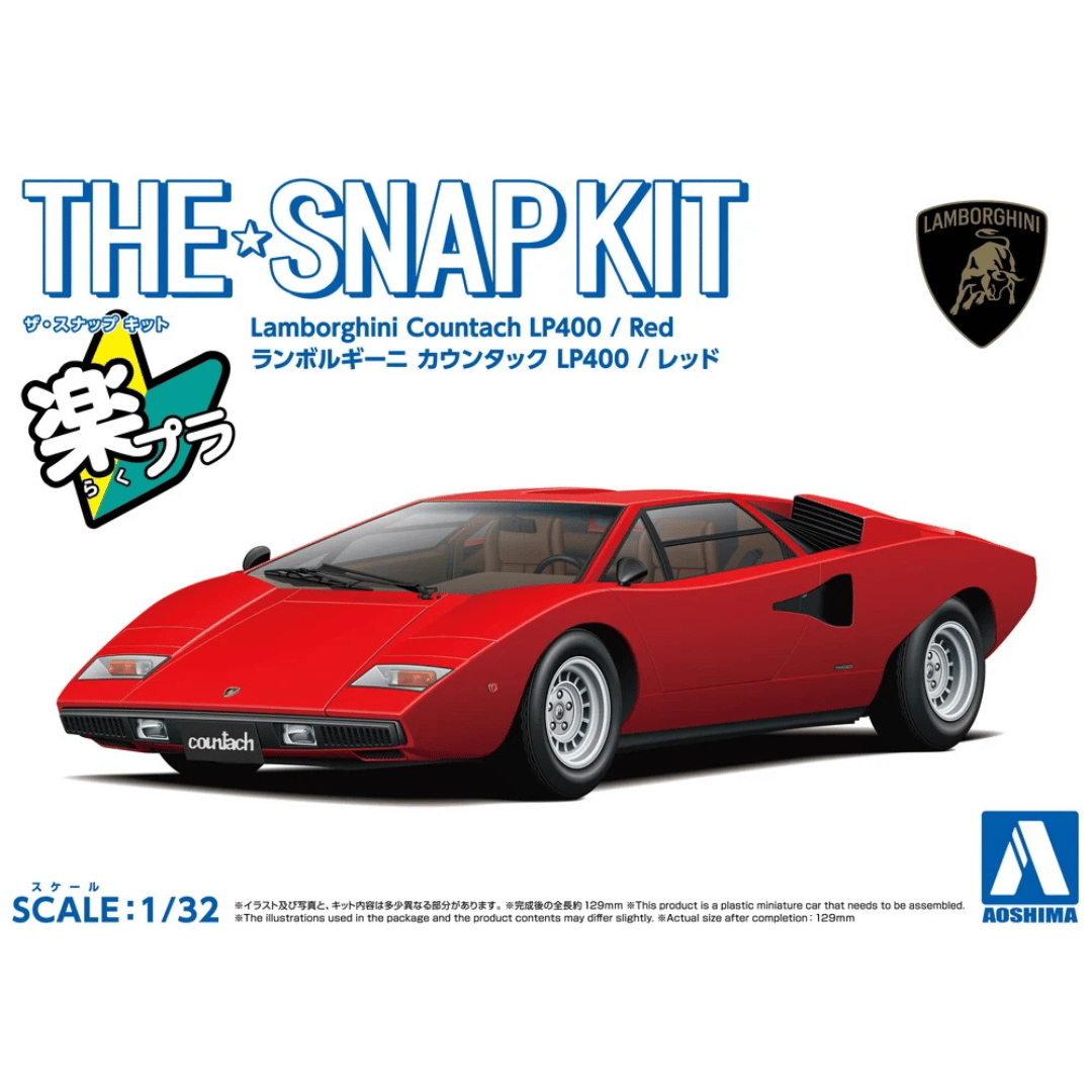 Lamborghini Countach LP400(Red) #20-A 1/32 #06533 by Aoshima