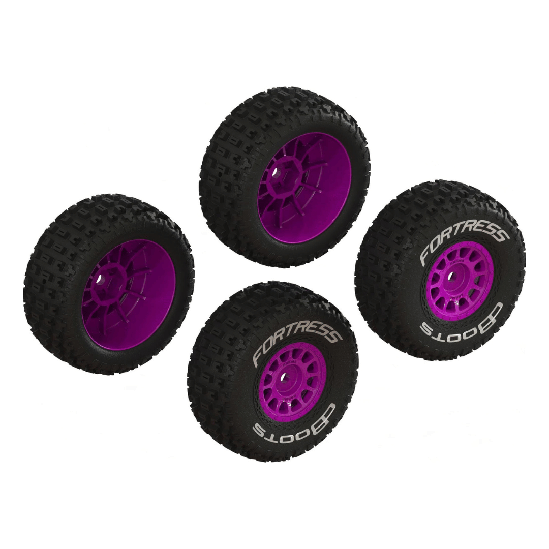 Arrma dBoots 'FORTRESS' Tire Set Glued (2 Pairs) - Assorted Colours