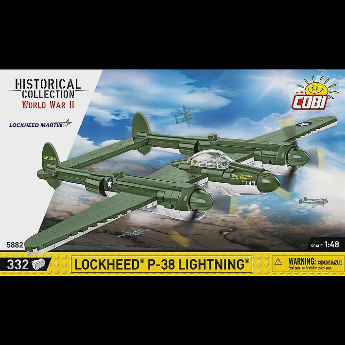 Cobi Historical Collection WWII: 5882 Lockheed P-38 Lightning 1/48 332 PCS