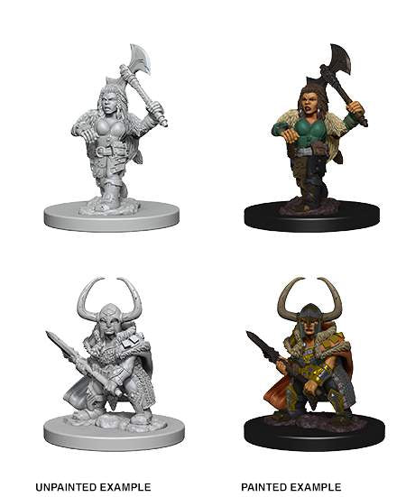 D&D Unpainted Mini - Dwarf Female Barbarian 72645
