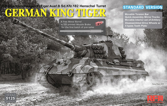 Sd.Kfz.182 Tiger Ausf.B King Tiger Standard Version 1/35 #RM-5125 by Ryefield Model