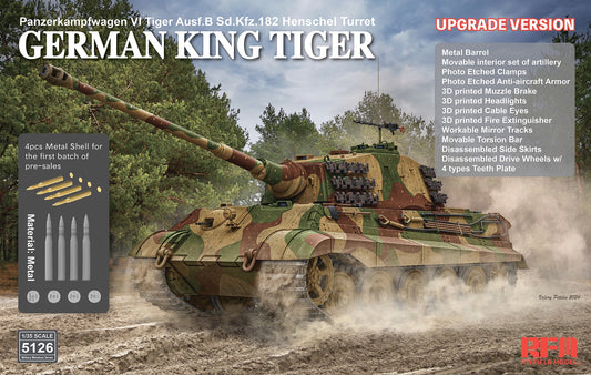 Sd.Kfz.182 Tiger Ausf.B King Tiger Upgrade Version 1/35 #RM-5126 by Ryefield Model