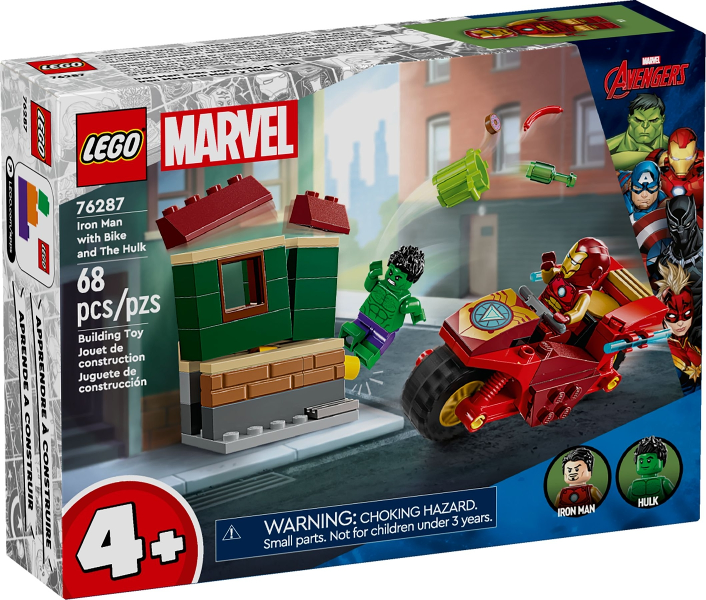 Lego Marvel Super Heroes: Iron Man with Bike and The Hulk 76287