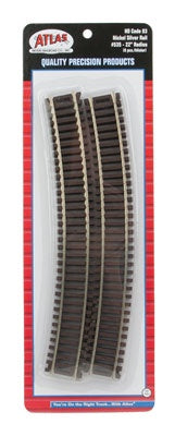 Atlas Code 83 Curved Snap Track #535 22" Radius 6/pk