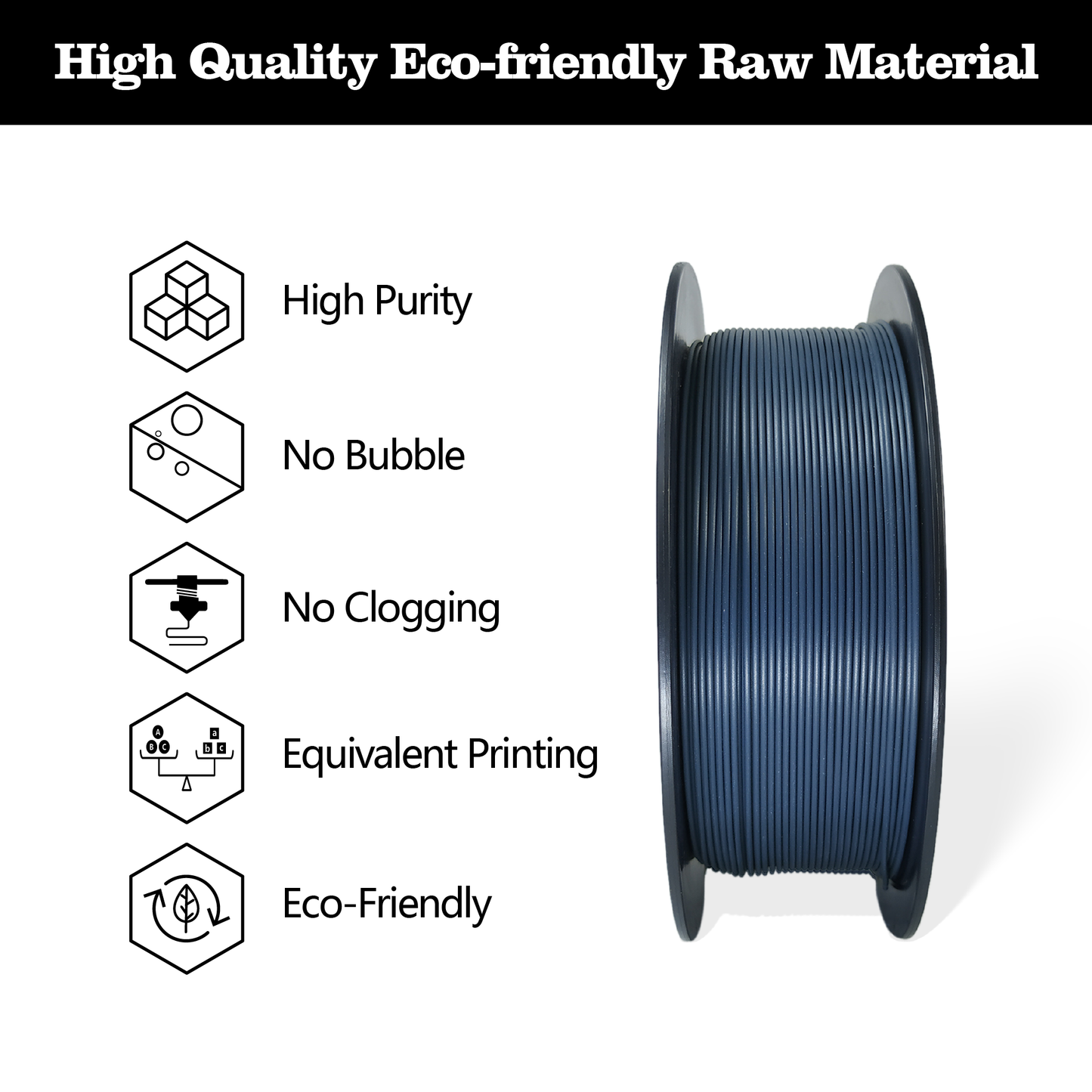 Hello3D Matte Graphite PLA 1kg