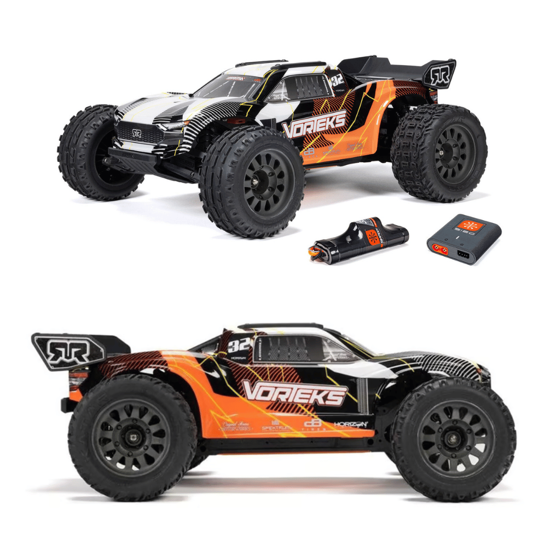 Arrma Vorteks 2WD MEGA 550 RTR Brushed 1/10 Off-Road Stadium Truck w/SLT2 2.4GHz Radio, Battery & Charger - Assorted Colours ARA3205ST