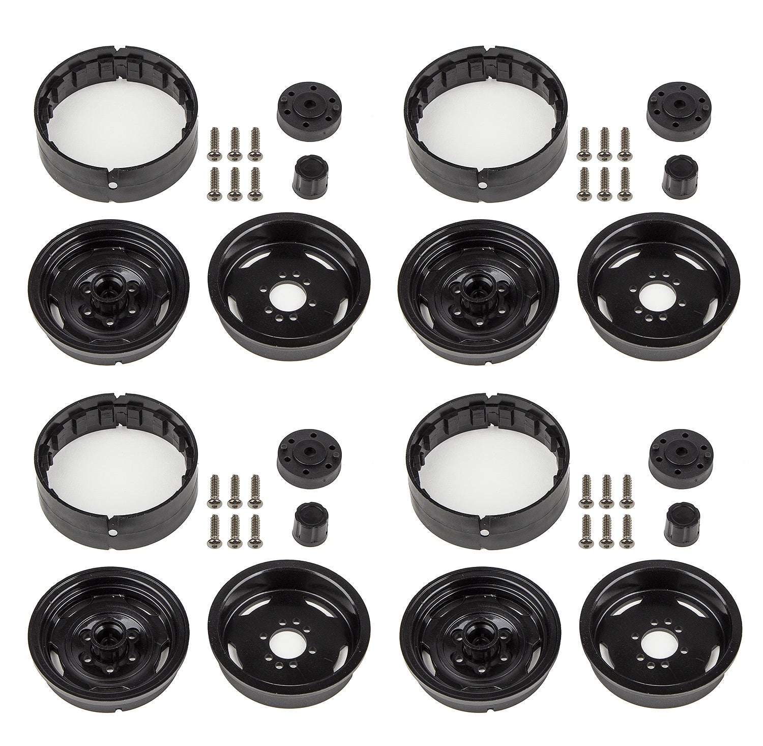 Element RC Enduro 1.9" Steelie Wheels (Black) (4) - ASC42328