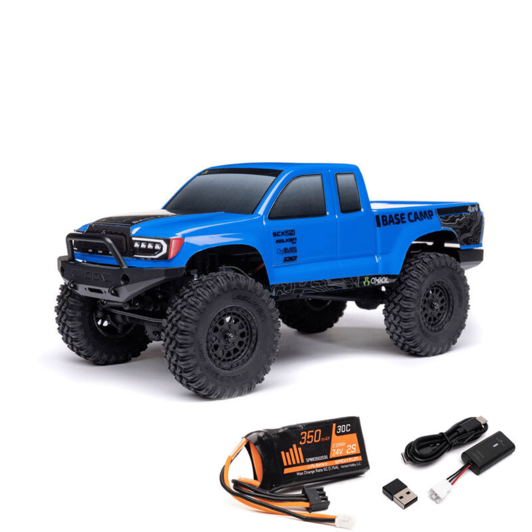 Axial SCX24 Base Camp 1/24 4WD RTR Scale Mini Crawler w/2.4GHz Radio, Battery & Charger - Assorted Colours