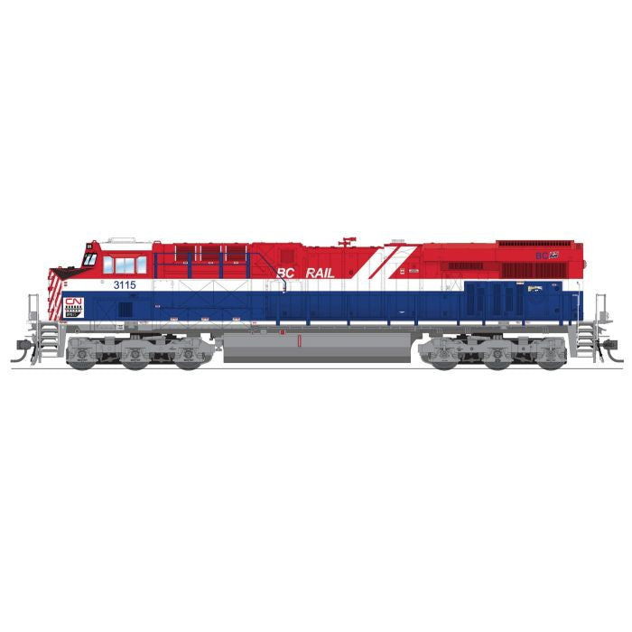 Broadway Limited BLI-8613, N Scale GE ES44AC, Paragon4 Sound & DCC, CN BC Rail Heritage #3115