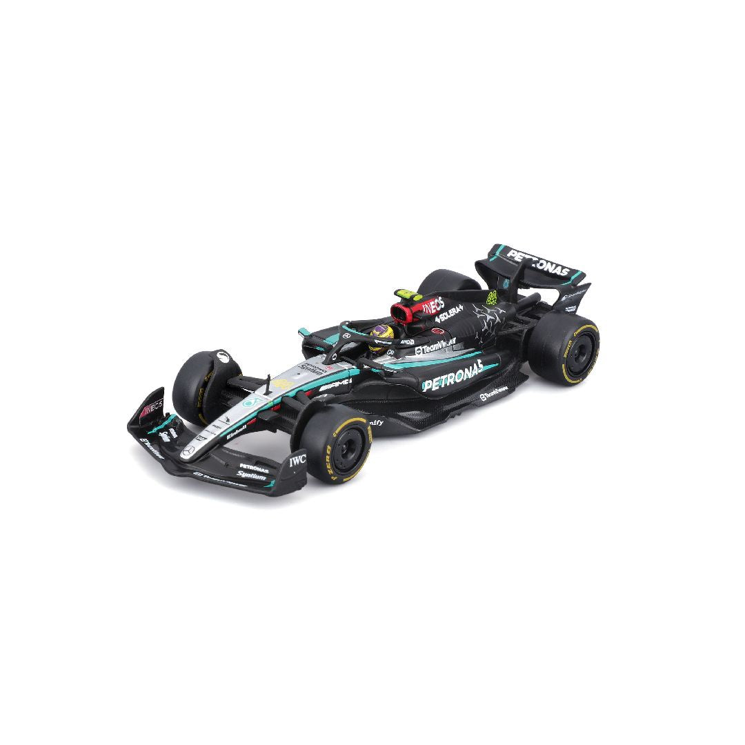 Bburago 1/43 F1 Mercedes W15 w/helmet (2024) - Hamilton #44 - BUR18-38209-44