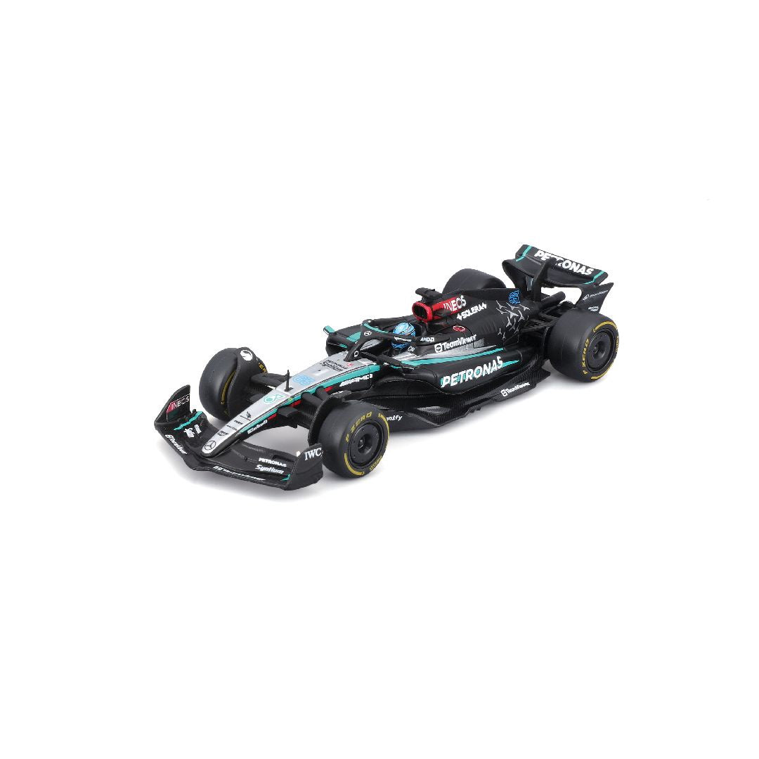 Bburago 1/43 F1 Mercedes W15 w/helmet (2024) - Russell #63 - BUR18-38209-63