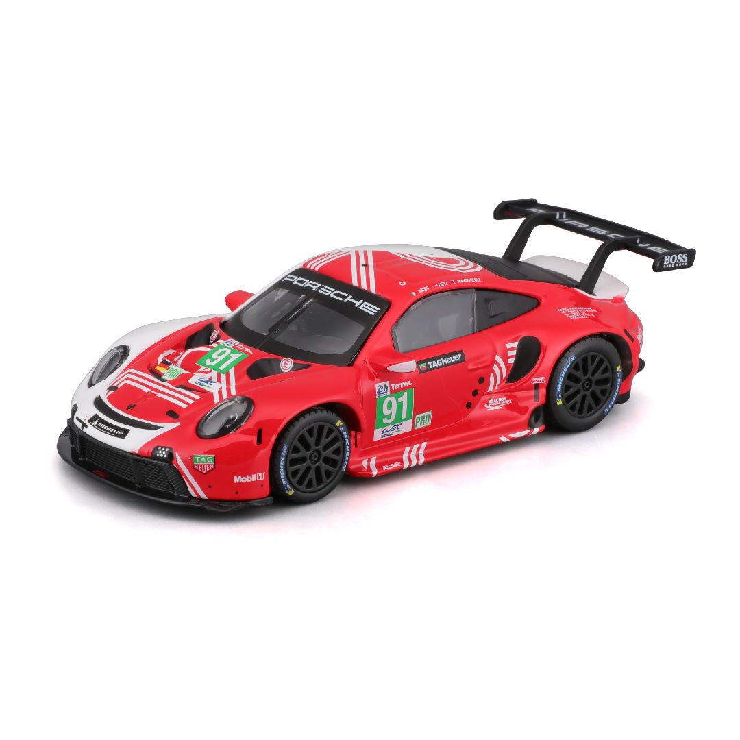 Bburago 1/43 Race Porsche 911 RSR 2020 - Red #91 - BUR18-38308