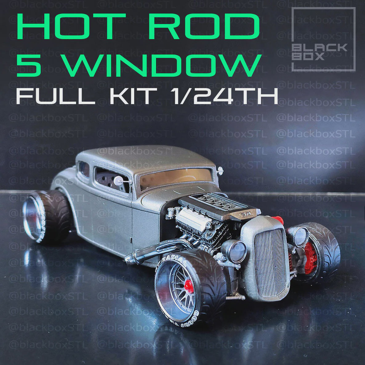 Model Maker's Full Model Kit 1/24 5 Window Duece Coupe Hot Rod Kit