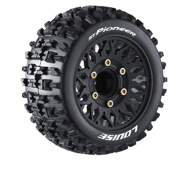 Louise R/C ST-Pioneer 2.8" Removable Hex Black Whls 4.0" OD(2) - LOULT3227SX