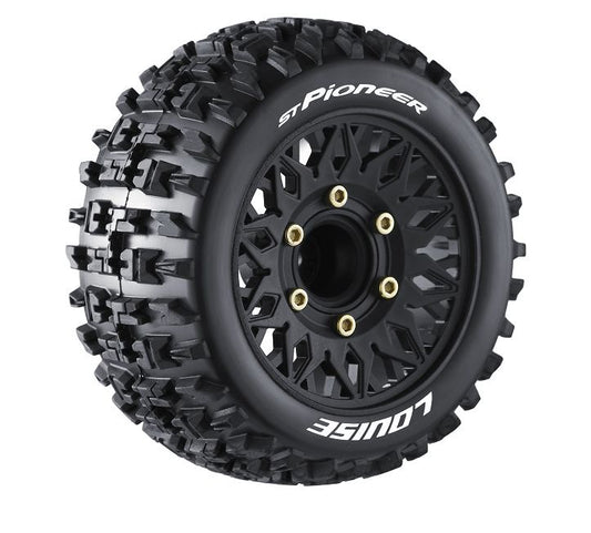 Louise R/C ST-Pioneer 2.8" Removable Hex Black Whls 4.0" OD(2) - LOULT3227SX