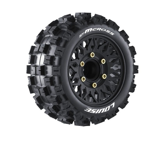Louise R/C ST-Mcross 2.8" Removable Hex Black Whls 4.1" OD(2) - LOULT3272SX