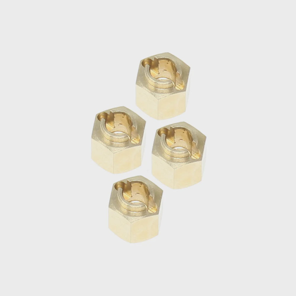 Redcat Wheel Hexes (Brass)(4pcs) - RER30380