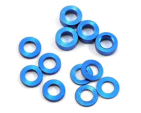 ProTek RC Aluminum Ball Stud Washer Set (12) (0.5mm, 1.0mm & 2.0mm) - Assorted Colours