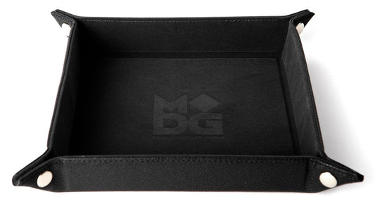 Fanroll Fold Up Velvet Dice Tray Leather Black