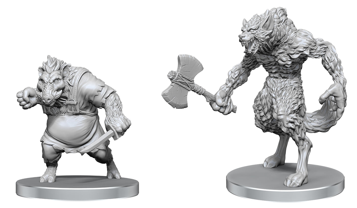 Pathfinder Unpainted Mini - Werewolf & Wereboar 97583